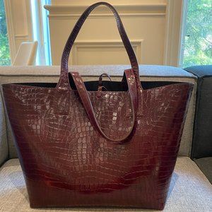 Peter Kaiser Burgundy/Deep Red Tote Bag